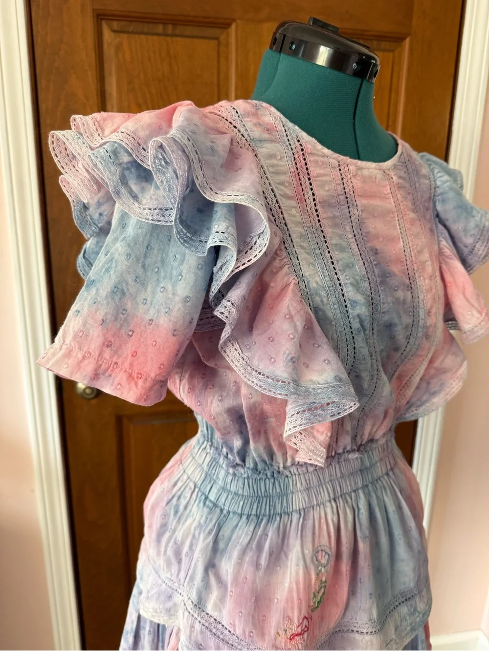 loveshackfancy Sleeping Beauty Inspired Embroidery Custom Dye Natasha Dress S